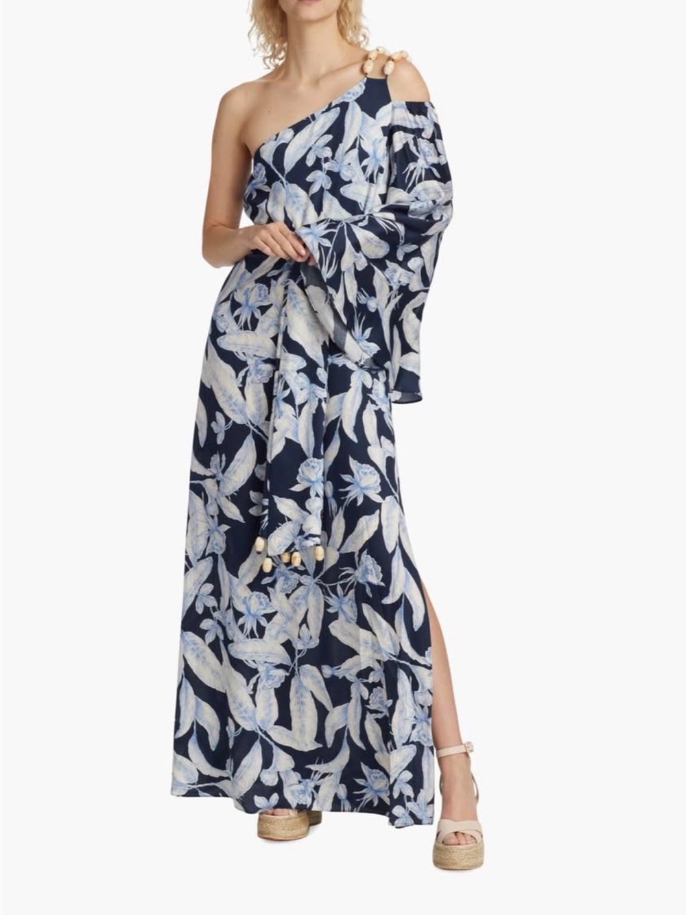 Alexis Randi Navy Blue One-Shoulder Gown